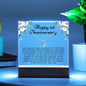 One Year Anniversary Gift For Wife - Keepsake Acrylic Necklace Bundle