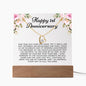 One Year Anniversary Gift For Wife - Keepsake Acrylic Necklace Bundle