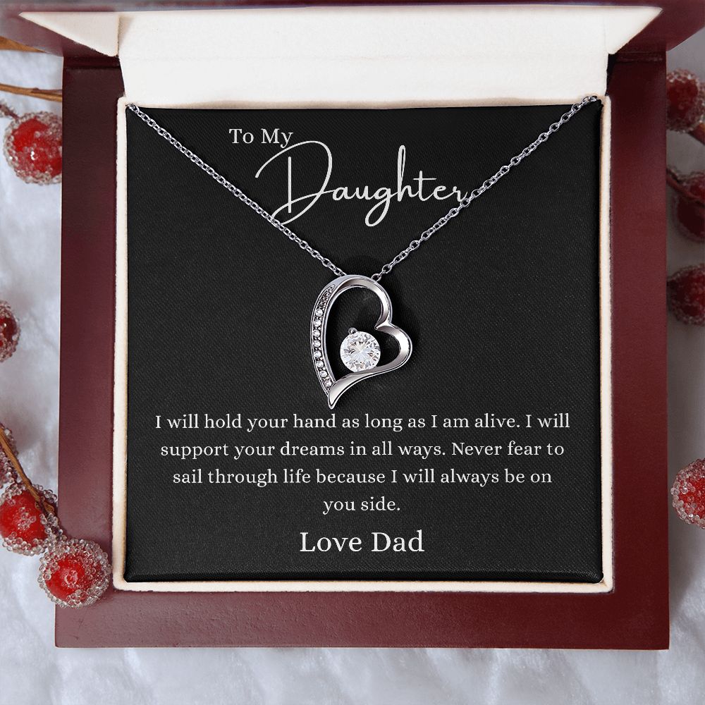 To My Daughter Gifts From Dad - Daughter Necklace Gift For Christmas, Thanksgiving, Birthday, Graduation, Wedding