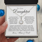To My Daughter Gifts From Dad - Daughter Necklace Gift For Christmas, Thanksgiving, Birthday, Graduation, Wedding