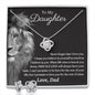 To My Daughter Gifts From Dad - Daughter Jewelry For Christmas, Thanksgiving, Birthday, Graduation, Wedding