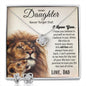 To My Daughter Gifts From Dad - Daughter Jewelry For Christmas, Thanksgiving, Birthday, Graduation, Wedding