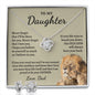 To My Daughter Gifts From Dad - Daughter Jewelry For Christmas, Thanksgiving, Birthday, Graduation, Wedding