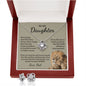 To My Daughter Gifts From Dad - Daughter Jewelry For Christmas, Thanksgiving, Birthday, Graduation, Wedding