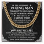 To My Man Cuban Chain Necklace, Husband Gifts from Wife, Gifts for Him - CUBAN LINK