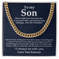 To My Son Cuban Link Chain From Mom and Dad - Birthday Gift, Graduation, Christmas Gifts For Son