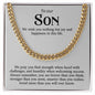 To My Son Cuban Link Chain From Mom and Dad - Birthday Gift, Graduation, Christmas Gifts For Son