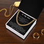 To My Dad Cuban Link Chain Necklace - Gifts For Dad From Daughter