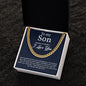To My Son Cuban Link Chain From Mom and Dad - Birthday Gift, Graduation, Christmas Gifts For Son