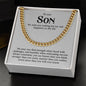 To My Son Cuban Link Chain From Mom and Dad - Birthday Gift, Graduation, Christmas Gifts For Son