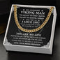 To My Man Cuban Chain Necklace, Husband Gifts from Wife, Gifts for Him - CUBAN LINK