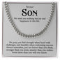 To My Son Cuban Link Chain From Mom and Dad - Birthday Gift, Graduation, Christmas Gifts For Son