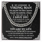 To My Man Cuban Chain Necklace, Husband Gifts from Wife, Gifts for Him - CUBAN LINK