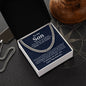 To My Son Cuban Link Chain From Mom and Dad - Birthday Gift, Graduation, Christmas Gifts For Son