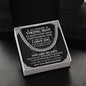 To My Man Cuban Chain Necklace, Husband Gifts from Wife, Gifts for Him - CUBAN LINK