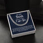 To My Son Cuban Link Chain From Mom and Dad - Birthday Gift, Graduation, Christmas Gifts For Son