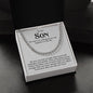 To My Son Cuban Link Chain From Mom and Dad - Birthday Gift, Graduation, Christmas Gifts For Son
