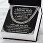 To My Man Cuban Chain Necklace, Husband Gifts from Wife, Gifts for Him - CUBAN LINK