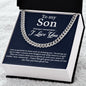 To My Son Cuban Link Chain From Mom and Dad - Birthday Gift, Graduation, Christmas Gifts For Son