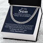 To My Son Cuban Link Chain From Mom and Dad - Birthday Gift, Graduation, Christmas Gifts For Son