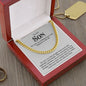 To My Son Cuban Link Chain From Mom and Dad - Birthday Gift, Graduation, Christmas Gifts For Son