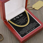 To My Dad Cuban Link Chain Necklace - Gifts For Dad From Daughter