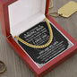 To My Man Cuban Chain Necklace, Husband Gifts from Wife, Gifts for Him - CUBAN LINK