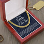To My Son Cuban Link Chain From Mom and Dad - Birthday Gift, Graduation, Christmas Gifts For Son