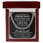 To My Man Cuban Chain Necklace, Husband Gifts from Wife, Gifts for Him - CUBAN LINK