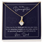 To My Daughter Gifts From Dad - Daughter Necklace Gift For Christmas, Thanksgiving, Birthday, Graduation, Wedding