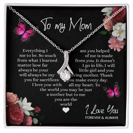 To My Mom Necklace - Gifts For Mom From Son And Daughter