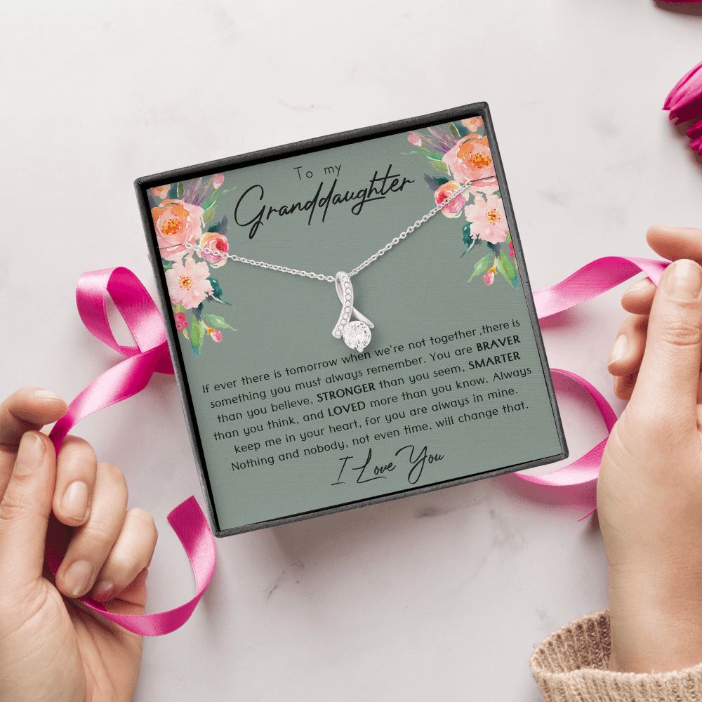 To My Granddaughter Necklace - Gifts For Granddaughter On Birthday, Graduation, Wedding, Christmas