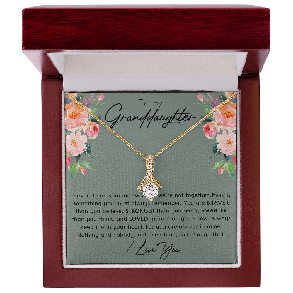 To My Granddaughter Necklace - Gifts For Granddaughter On Birthday, Graduation, Wedding, Christmas