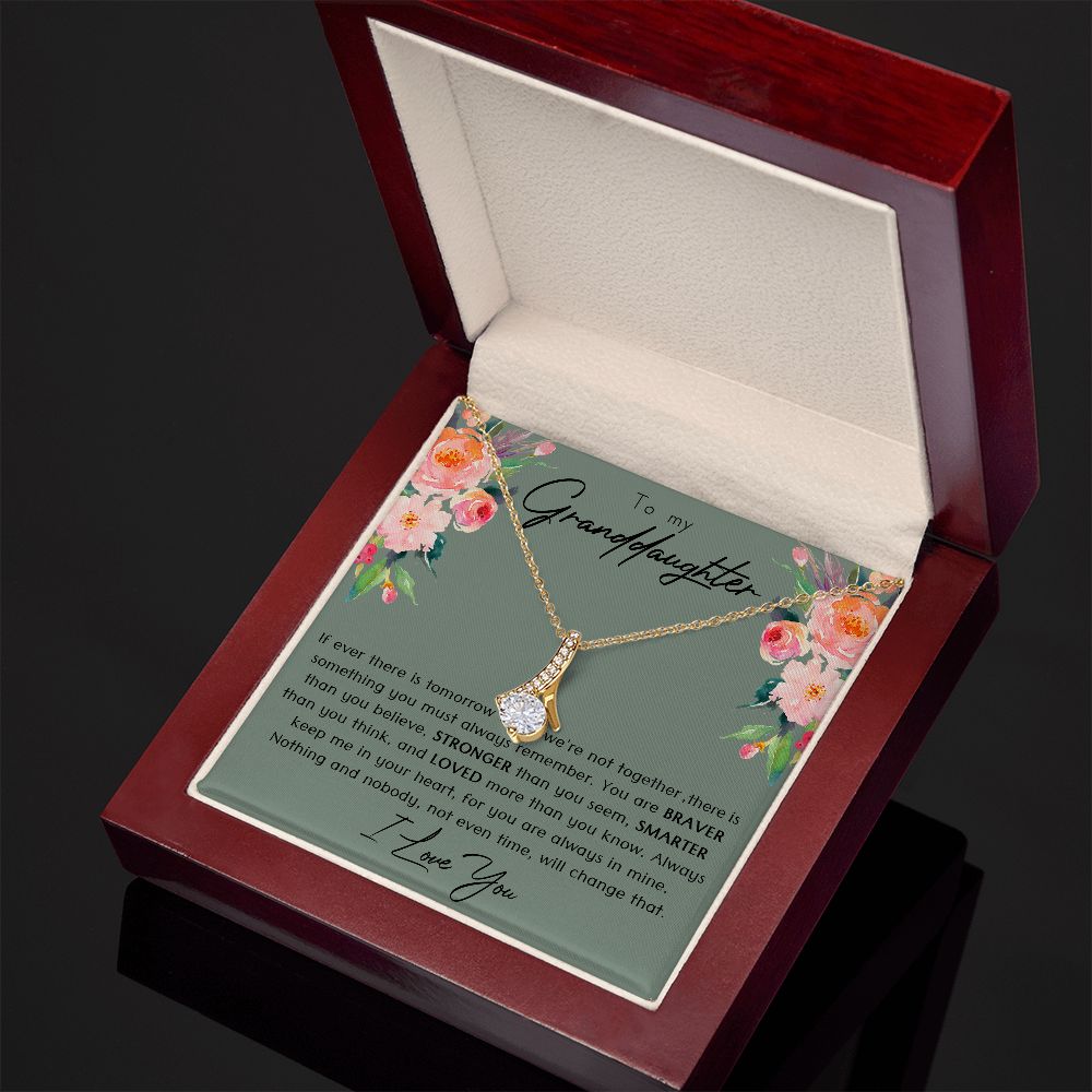 To My Granddaughter Necklace - Gifts For Granddaughter On Birthday, Graduation, Wedding, Christmas