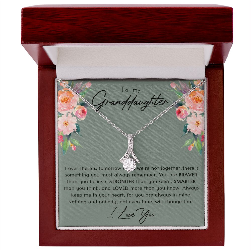 To My Granddaughter Necklace - Gifts For Granddaughter On Birthday, Graduation, Wedding, Christmas