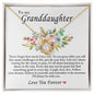 To My Granddaughter Necklace - Gifts For Granddaughter On Birthday, Graduation, Wedding, Christmas