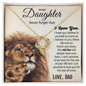 To My Daughter Gifts From Dad - Daughter Jewelry For Christmas, Thanksgiving, Birthday, Graduation, Wedding