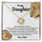 To My Daughter Gifts From Dad - Daughter Jewelry For Christmas, Thanksgiving, Birthday, Graduation, Wedding