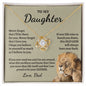 To My Daughter Gifts From Dad - Daughter Necklace Gift For Christmas, Thanksgiving, Birthday, Graduation, Wedding