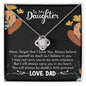 To My Daughter Gifts From Dad - Daughter Necklace Gift For Christmas, Thanksgiving, Birthday, Graduation, Wedding