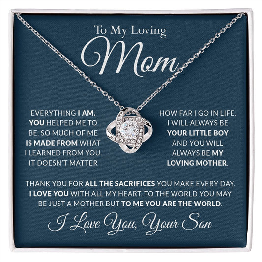 To My Mom Necklace - Gifts For Mom From Son
