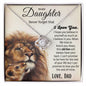 To My Daughter Gifts From Dad - Daughter Jewelry For Christmas, Thanksgiving, Birthday, Graduation, Wedding