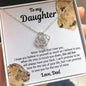 To My Daughter Gifts From Dad - Daughter Jewelry For Christmas, Thanksgiving, Birthday, Graduation, Wedding