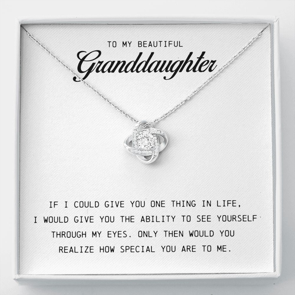 To My Granddaughter Necklace - Gifts For Granddaughter On Birthday, Graduation, Wedding, Christmas