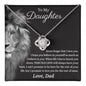 To My Daughter Gifts From Dad - Daughter Jewelry For Christmas, Thanksgiving, Birthday, Graduation, Wedding