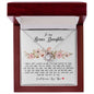 Gifts For Step Daughter - To My Bonus Daughter Necklace From Stepdad Or Stepmom