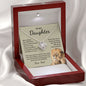 To My Daughter Gifts From Dad - Daughter Jewelry For Christmas, Thanksgiving, Birthday, Graduation, Wedding