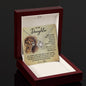 To My Daughter Gifts - Daughter Jewelry For Christmas, Thanksgiving, Birthday, Graduation, Wedding