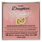 To My Daughter Gifts From Dad - Daughter Necklace Gift For Christmas, Thanksgiving, Birthday, Graduation, Wedding