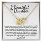 To My Daughter Gifts From Dad - Daughter Necklace Gift For Christmas, Thanksgiving, Birthday, Graduation, Wedding